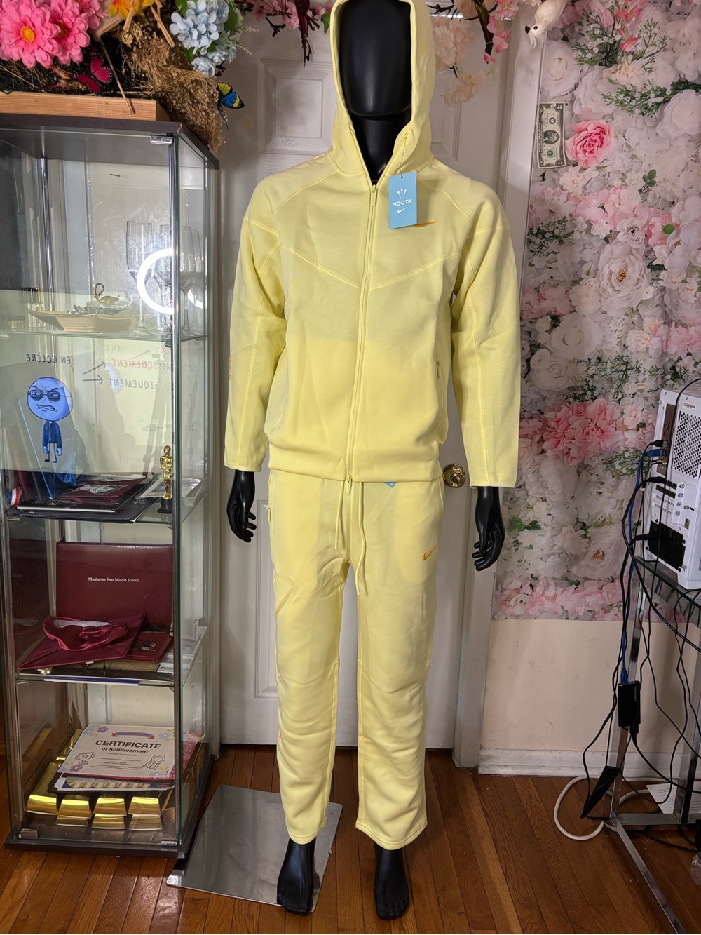 Nike x NOCTA Men’s Yellow Zip Hoodie & Joggers Track Set